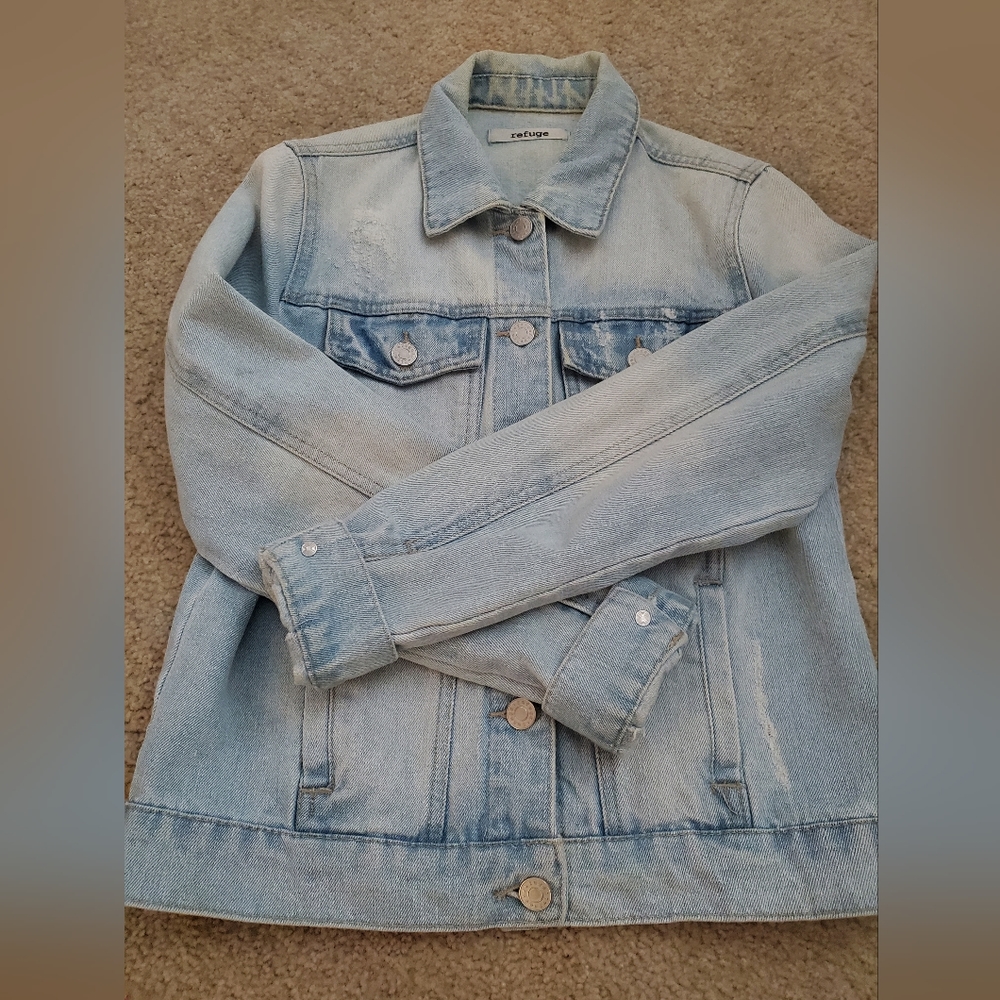 Refuge Acid Wash Denim Jacket